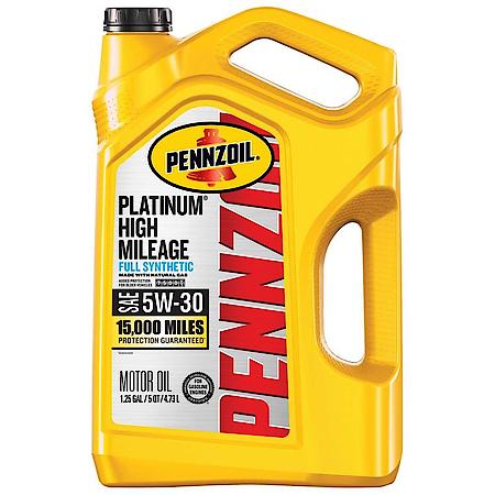 Platinum 5W-30 High Mileage Full Synthetic Motor Oil, 5 Quart