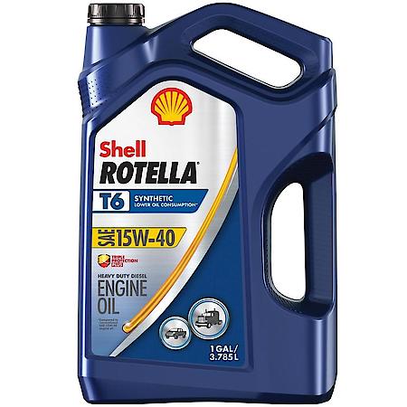 Rotella T6 15W-40 Full Synthetic Heavy Duty Diesel Motor Oil, 1 Gallon