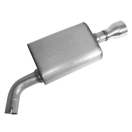 Ultra Flo Muffler: Direct Fit, Stainless Steel, 14" L, 2.25" In, 2.5" Out, Oval