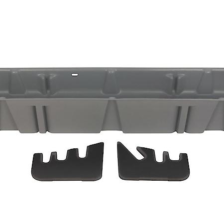Under Rear Seat, 2 Compartments, Light Gray, Heavy Duty Polyethylene