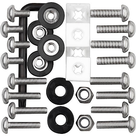 Ultimate License Plate Locking Fasteners Kit with Stainless Star Pin
