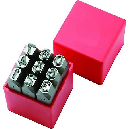 Steel Hand Stamps 0-8 Numbers 9 Pc