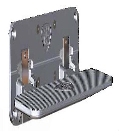 Cab Mount, Multi-Fit, Set Of 2, Flat Step, Textured, Matte Black, Aluminum