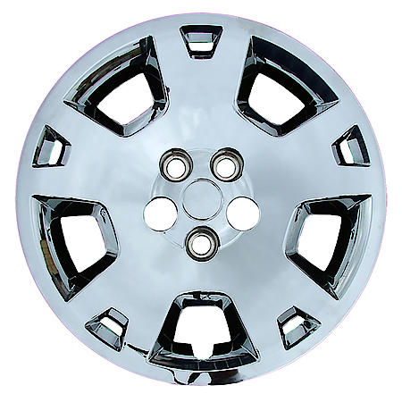 17" Wheel Cover: 5 Spoke, Silver, High Impact Plastic, 4 Pack
