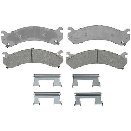 Semi-Metallic Disc Brake Pad Set with Hardware - Front