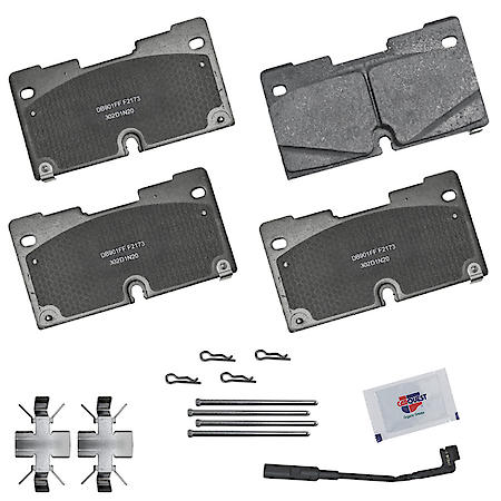 Severe Duty Brake Pads: With Hardware, Semi-metallic, Ideal for Heavy Towing - Front