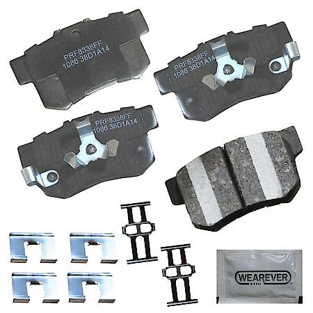 Brake Pads: With Hardware, Ceramic, Better Performance, Quiet - Rear
