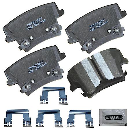 Brake Pads: With Hardware, Ceramic, Better Performance, Quiet - Rear