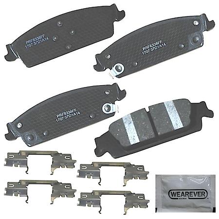 Brake Pads: With Hardware, Ceramic, Better Performance, Quiet - Rear