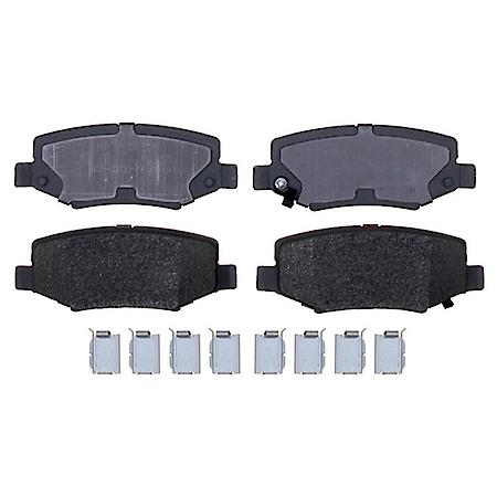 Semi-Metallic Disc Brake Pad Set with Hardwar - Rear