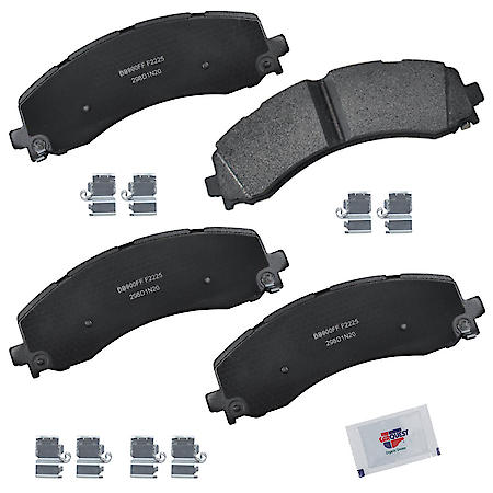 Severe Duty Brake Pads: With Hardware, Semi-metallic, Ideal for Heavy Towing - Rear