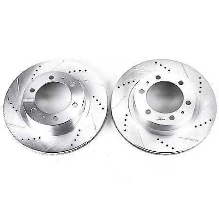 Evolution Performance Drilled, Slotted Plated Brake Rotor Pair