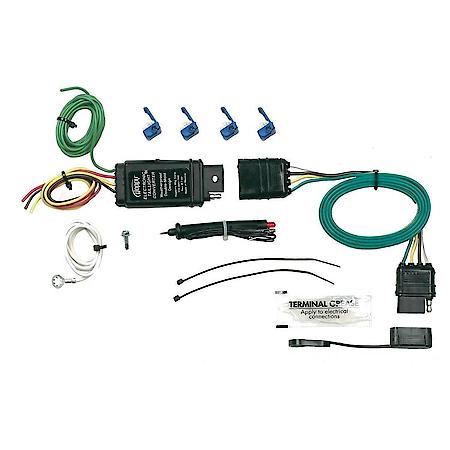46155, 4 Flat Universal Towing Connector Kit w/converter (independent bulb turn signals)