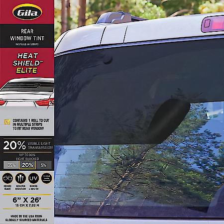 HEAT SHIELD ELITE 20% VLT Rear Window Ceramic Automotive DIY Window Tint Heat Control, 6 Inch x 26 Feet