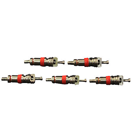 TR C1 Tire Valve Stem Core, Nickle Plated Valve Core .2108-36 Thread with Red Teflon Seal, 200 PSI
