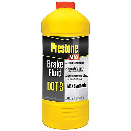 DOT 3 Brake Fluid: MAX Synthetic, Highest Grade, Superior Protection, 100k miles, 32 oz