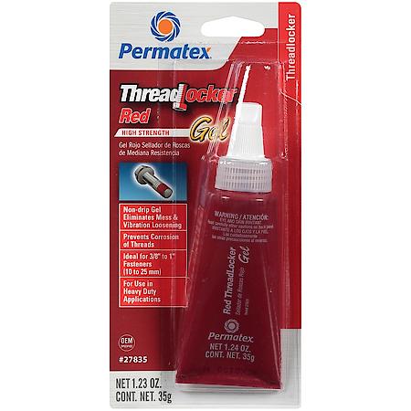 Red Gel Threadlocker: High Strength, For Heavy-Duty Applications, 35g