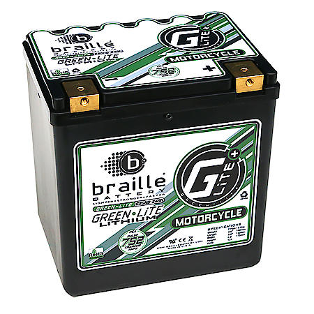 Green-Lite Motorcycle Lithium Battery: 30 Group Size, 602 CCA, 752 CA, 72 Min Reserve Capacity