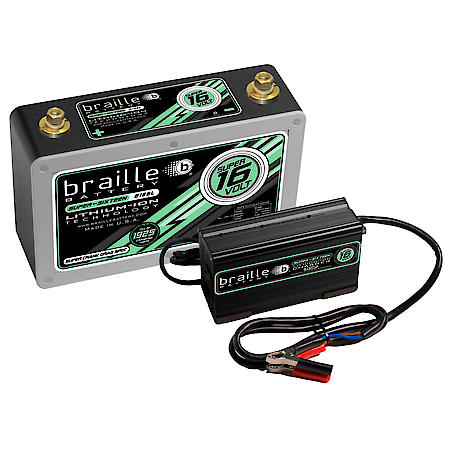 Super 16 V Lithium Battery: 34 Group Size, 1860 CCA, 2325 CA, 52 Min Reserve Cap, W/25 Amp Charger