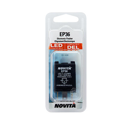 3 Terminal, 12-Volt Electronic Hazard Warning and Turn Signal Flasher LED