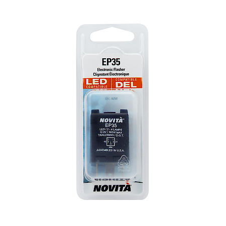 3 Terminal, 12-Volt Electronic Hazard Warning and Turn Signal Flasher LED