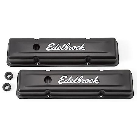 Signature Series Valve Covers: Small Block Chevy 262-400 1959-86, Black Steel