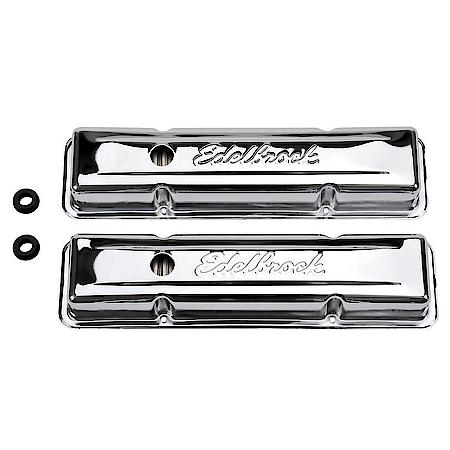 Signature Series Valve Covers: Small Block Chevy 262-400 1959-86, Chrome Steel