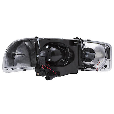 Halogen Bulb, Projector Beam With U-Bar, Clear Lens, Black Housing, Set Of 2
