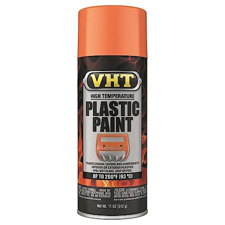 High Temp Plastic Paint: Gloss Orange, Aerosol, Resists Heat To 200 Deg. F, No Primer Needed, 11 Oz