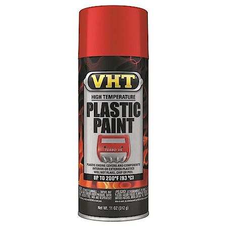 High Temp Plastic Paint: Gloss Red, Aerosol, Resists Heat To 200 Deg. F, No Primer Needed, 11 Oz