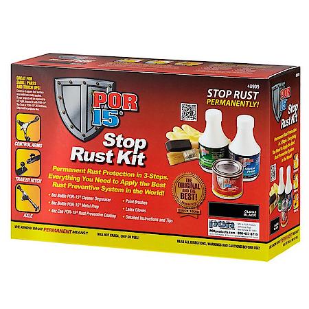3-Step Rust Prevention Kit: Clean, Prep, Coat - 6 sq ft Coverage, Gloss Black