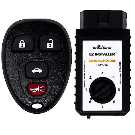 Replacement GM Keyless Entry Remote with EZ Installer, 4 Buttons