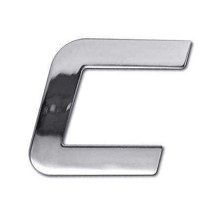 3D Custom Chrome Emblem, C Symbol, Letter C Emblem