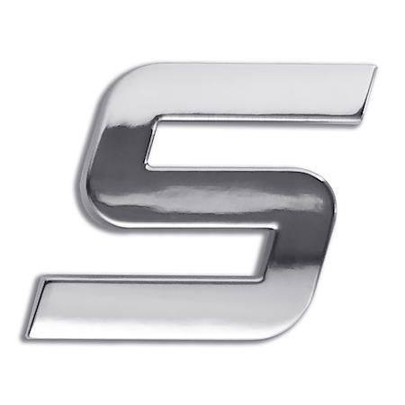 3D Custom Chrome Emblem, S Symbol, Letter S Emblem