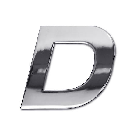 3D Custom Chrome Emblem, D Symbol, Letter D Emblem