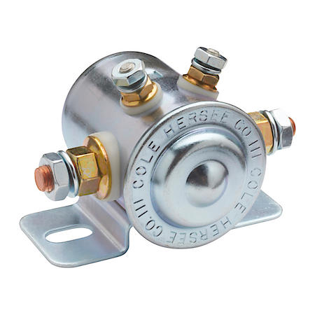 24V Insulated Continuous Duty SPST Solenoid - Marine use, PVC-coated continuous Duty 65A at 24V DC