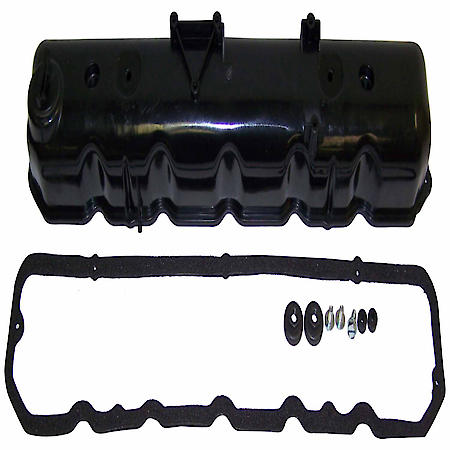 Valve Cover, For Use with 4.2L AMC, Used with Stud Bridge Only, W/ Oil Fill, Black, Plastic, Single