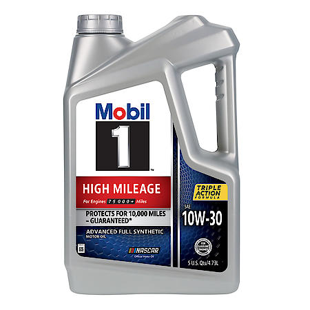 10W-30 High Mileage Full Synthetic Motor Oil, 5 Quart