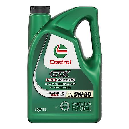 GTX High Mileage 5W-20 Synthetic Blend Engine Oil, 5 Quart