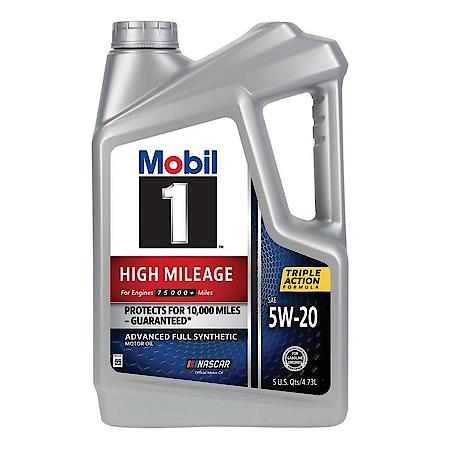 High Mileage Full Synthetic Engine Oil 5W-20, 5 Quart