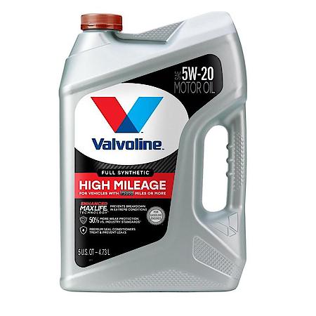 Full Synthetic High Mileage with MaxLife Technology 5W-20 Motor Oil: Maximizes Engine Life, 5 Quart