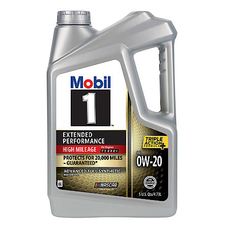 Extended Performance High Mileage Full Synthetic Engine Oil 0W-20, 5 Quart