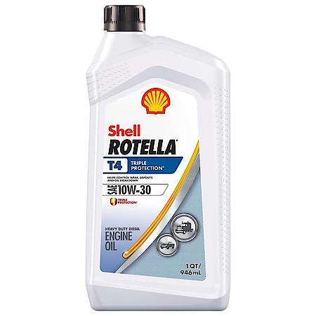 Rotella T4 Triple Protection 10W-30 Conventional Heavy Duty Diesel Engine Oil, 1 Quart