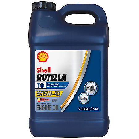 T6 15W-40 Full Synthetic Heavy Duty Diesel Engine Oil, 2.5 Gallon