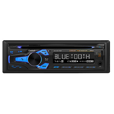 Single Din Car Stereo: CD Player, Bluetooth, Hands Free Calling, High-Power Sound