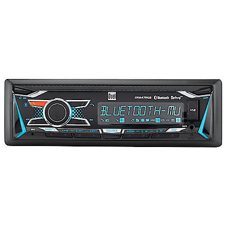 Single Din Car Stereo: Digital Media Player, RGB Custom Color Illumination, Bluetooth, Hands Free