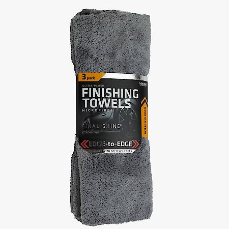 Ultra Plush Microfiber Finishingá Towels: 16" x 16", 3 Pack