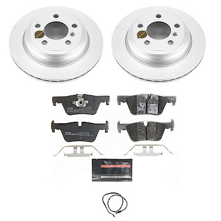 Euro-Stop High-Carbon Coated Rotors, ECE-R90 Brake Pads + Hardware Kit