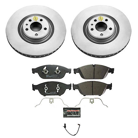 Euro-Stop High-Carbon Coated Rotors, ECE-R90 Brake Pads and Hardware Kit