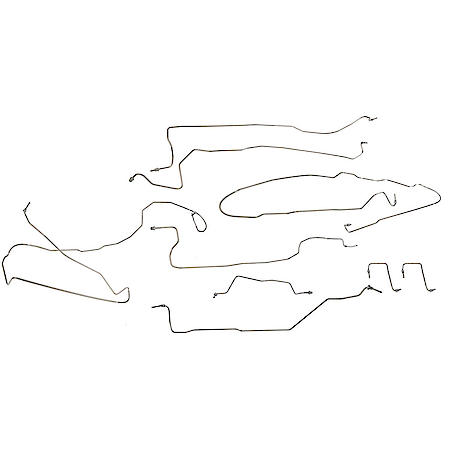 Stainless Steel Complete Pre-Formed Brake Line Kit: Exact Fit